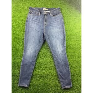 Signature Levi Strauss Women High Rise Skinny Jeans Blue 16S W33 L28 Denim Pants